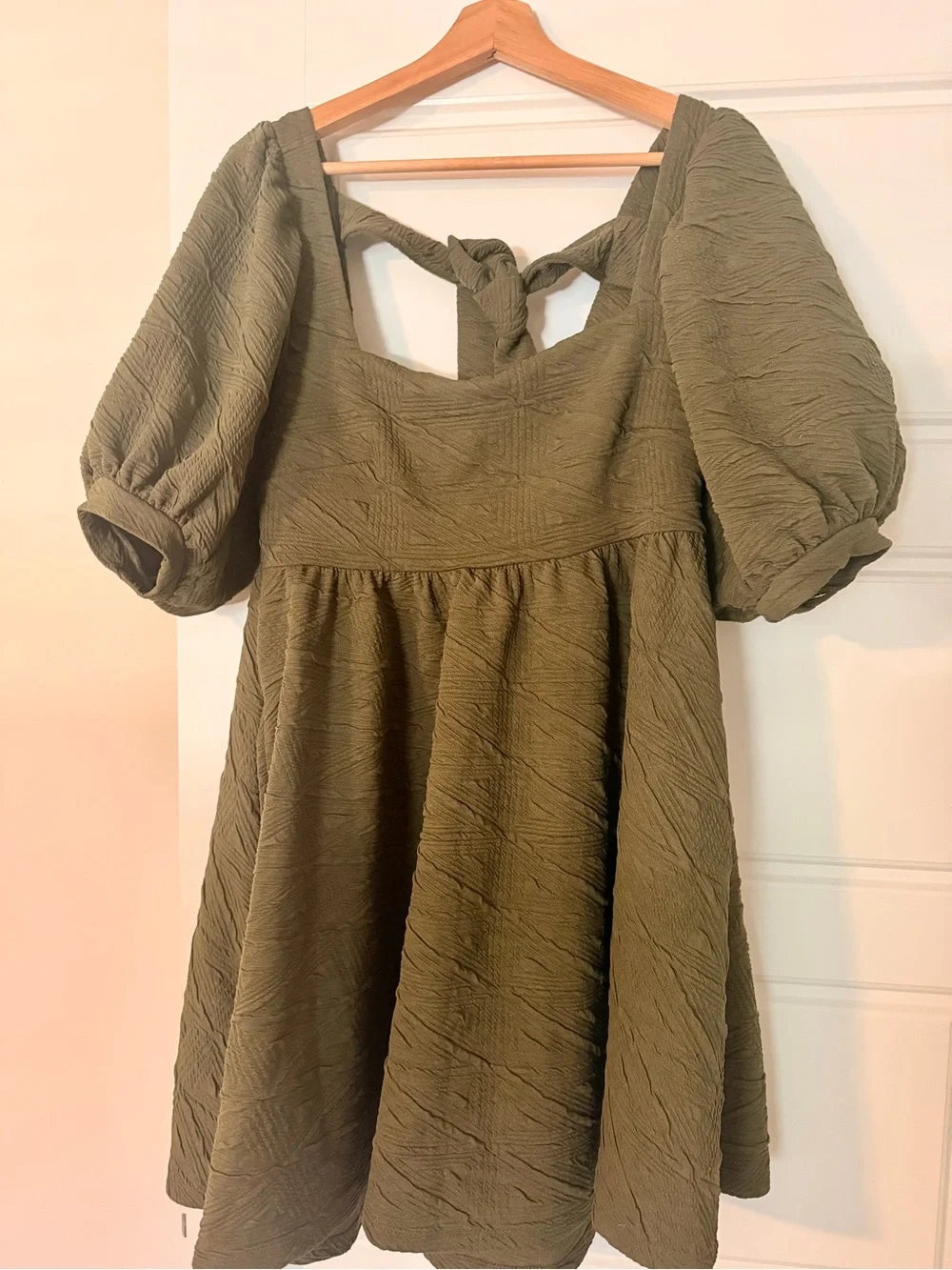 Free People “Violet Mini Dress” Olive Green Size Medium